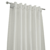 Sierra Lined Dual Header Faux Linen Panels - White